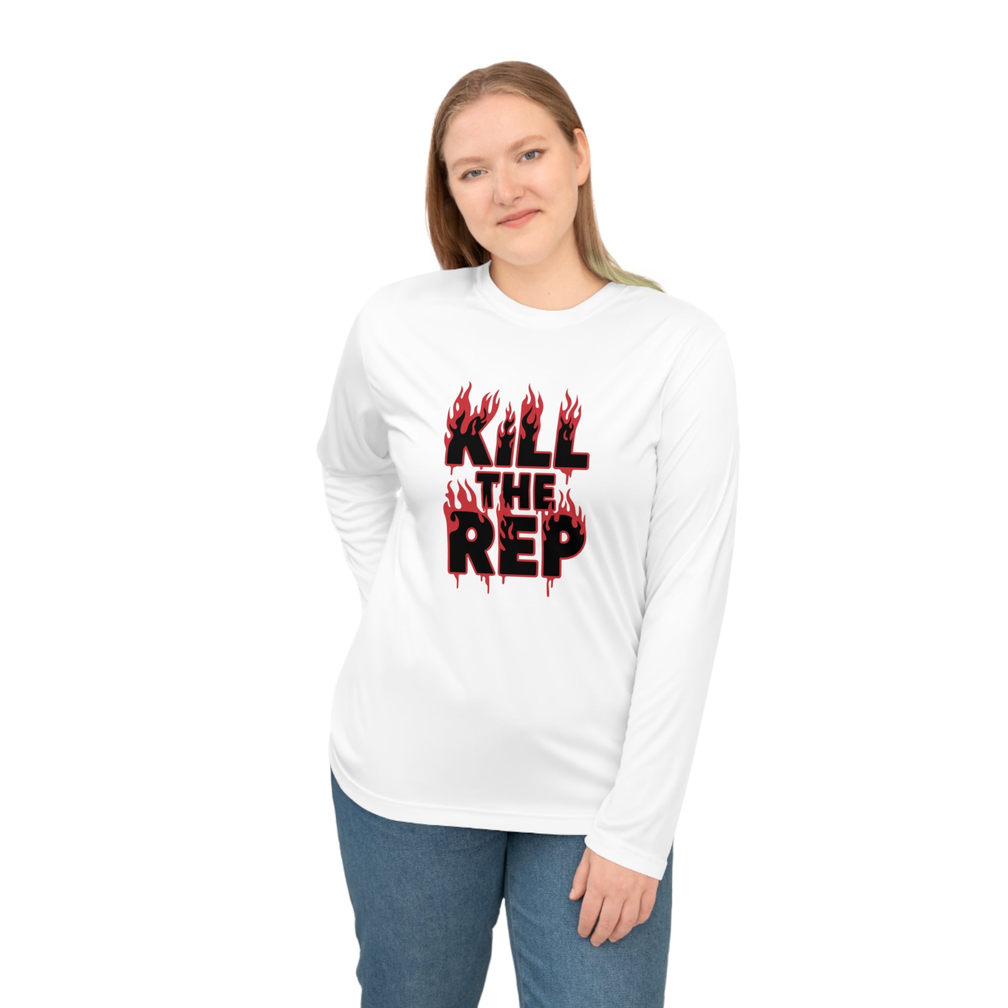 Kill The Rep Flame Graphic Long Sleeve Shirt