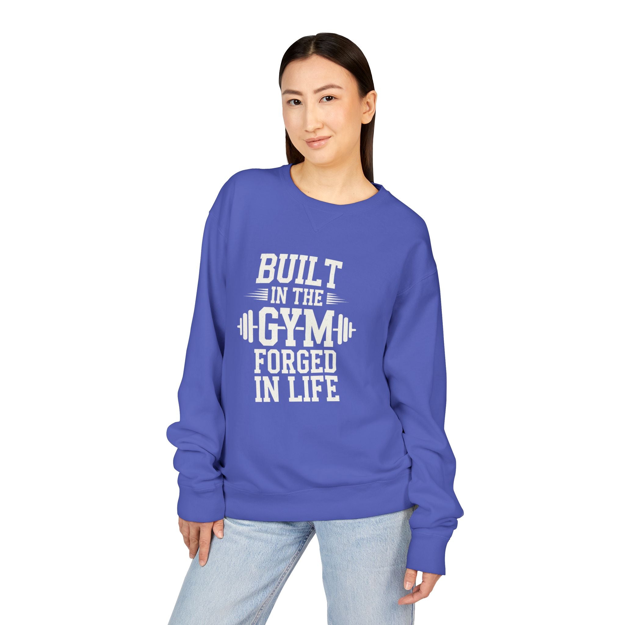 Built in the Gym Forged in Life Sweatshirt | Fitness Barbell Crewneck
