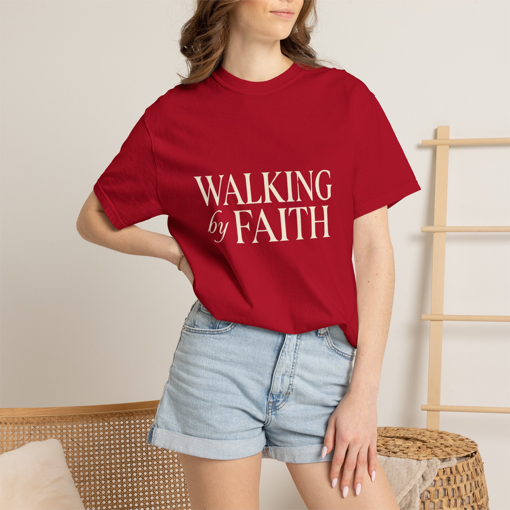Walking by Faith T-Shirt — Christian Inspirational Tee