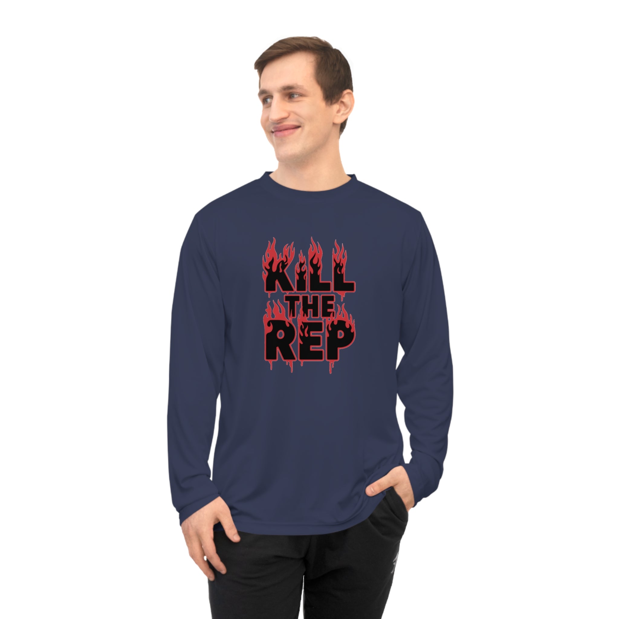 Kill The Rep Flame Graphic Long Sleeve Shirt