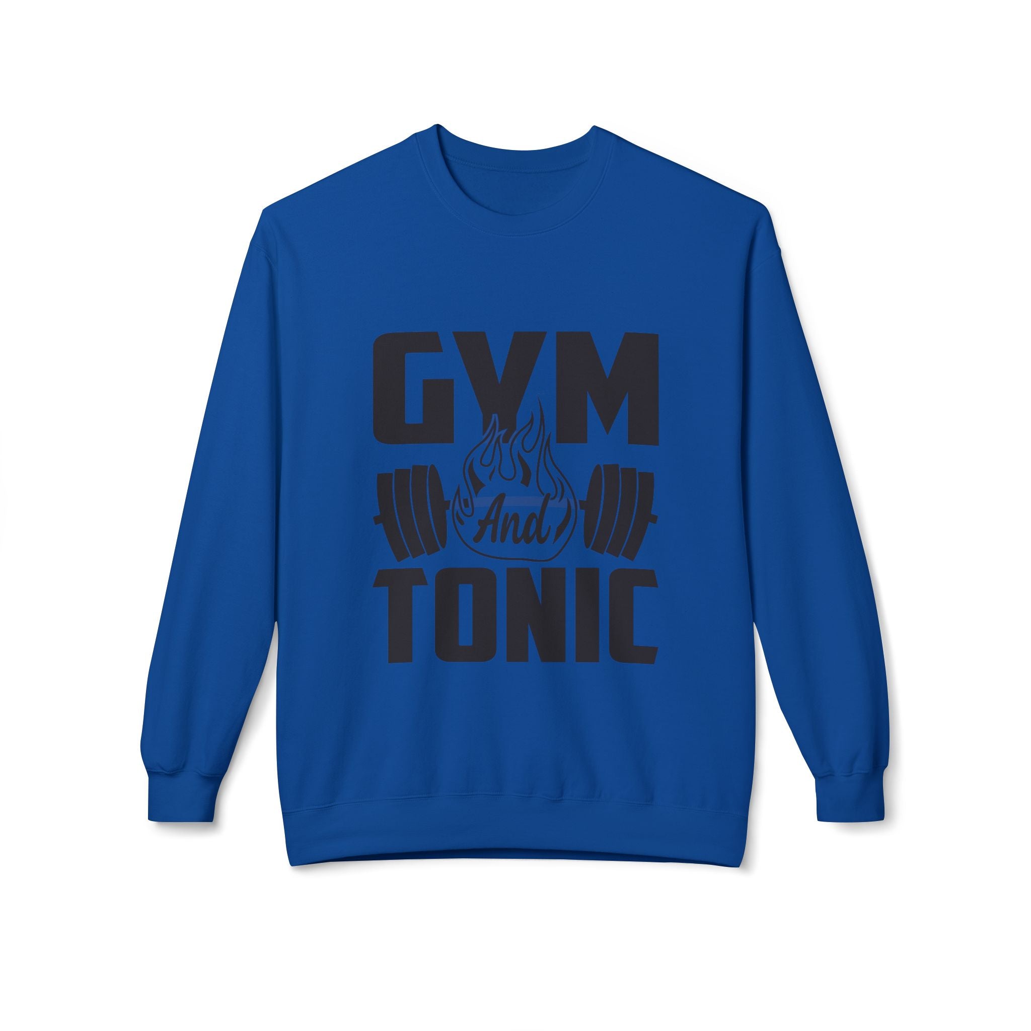 Gym and Tonic Sweatshirt | Fitness Barbell Graphic Crewneck