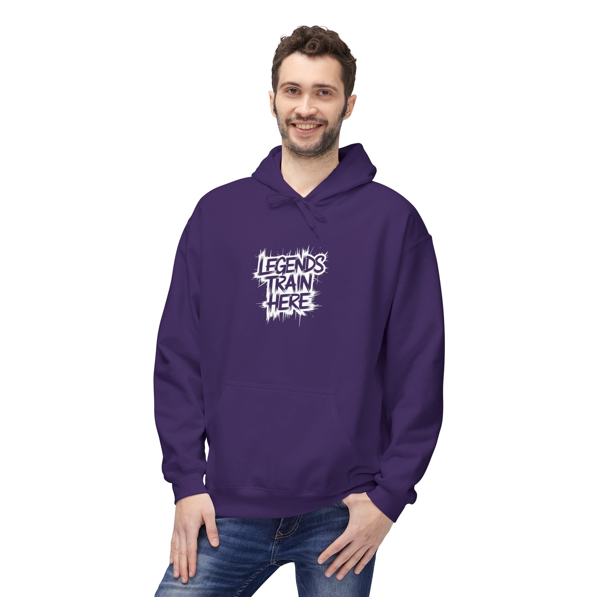 Legends Train Here Hoodie — Streetwear Gym Motivational Pullover
