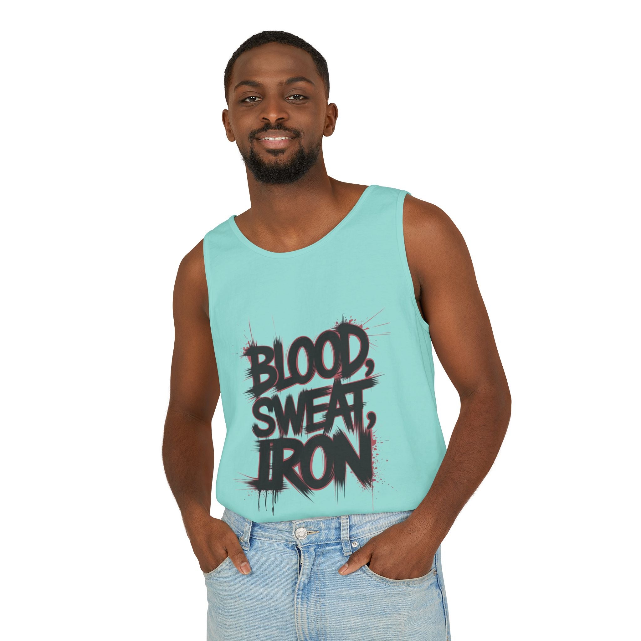 Blood Sweat Iron tank top | Motivational Gym Workout Fitness Tank