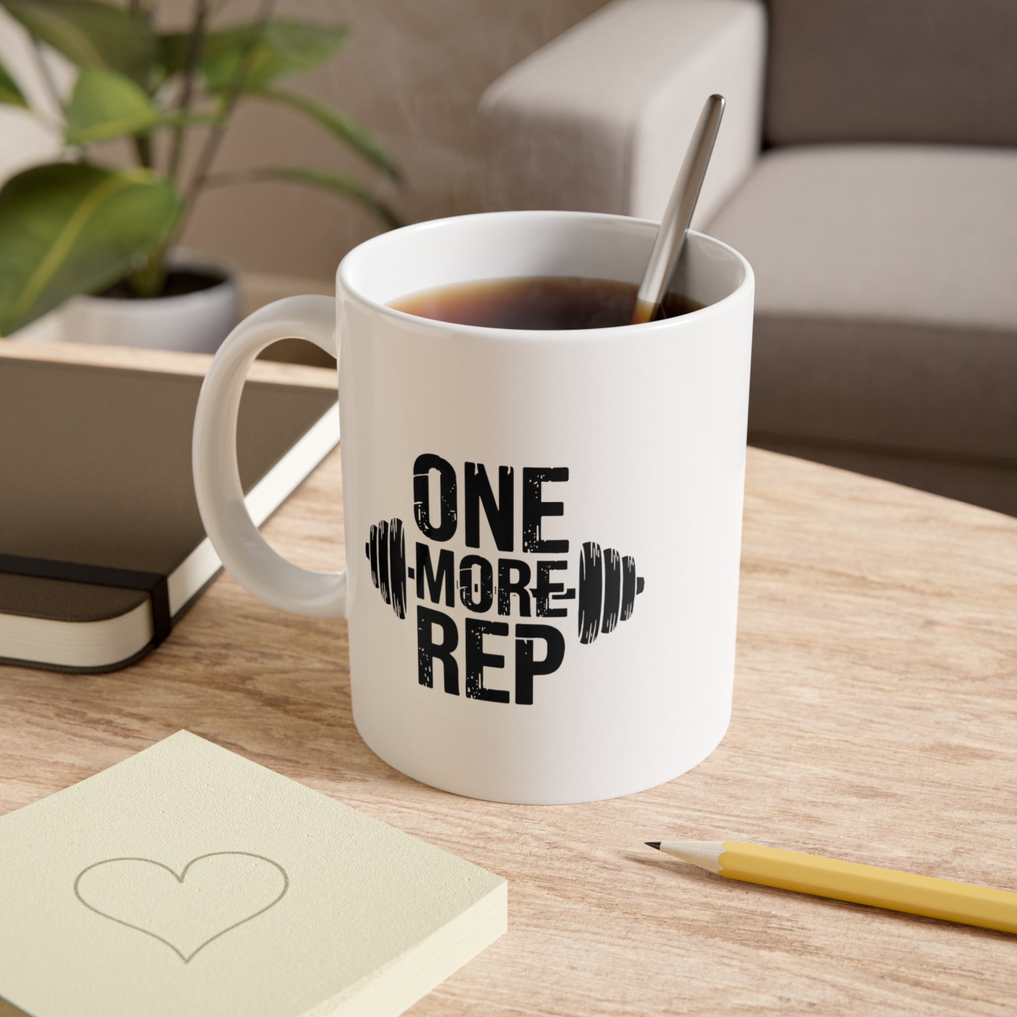 One More Rep Mug — Motivational Gym Coffee Cup (11oz)