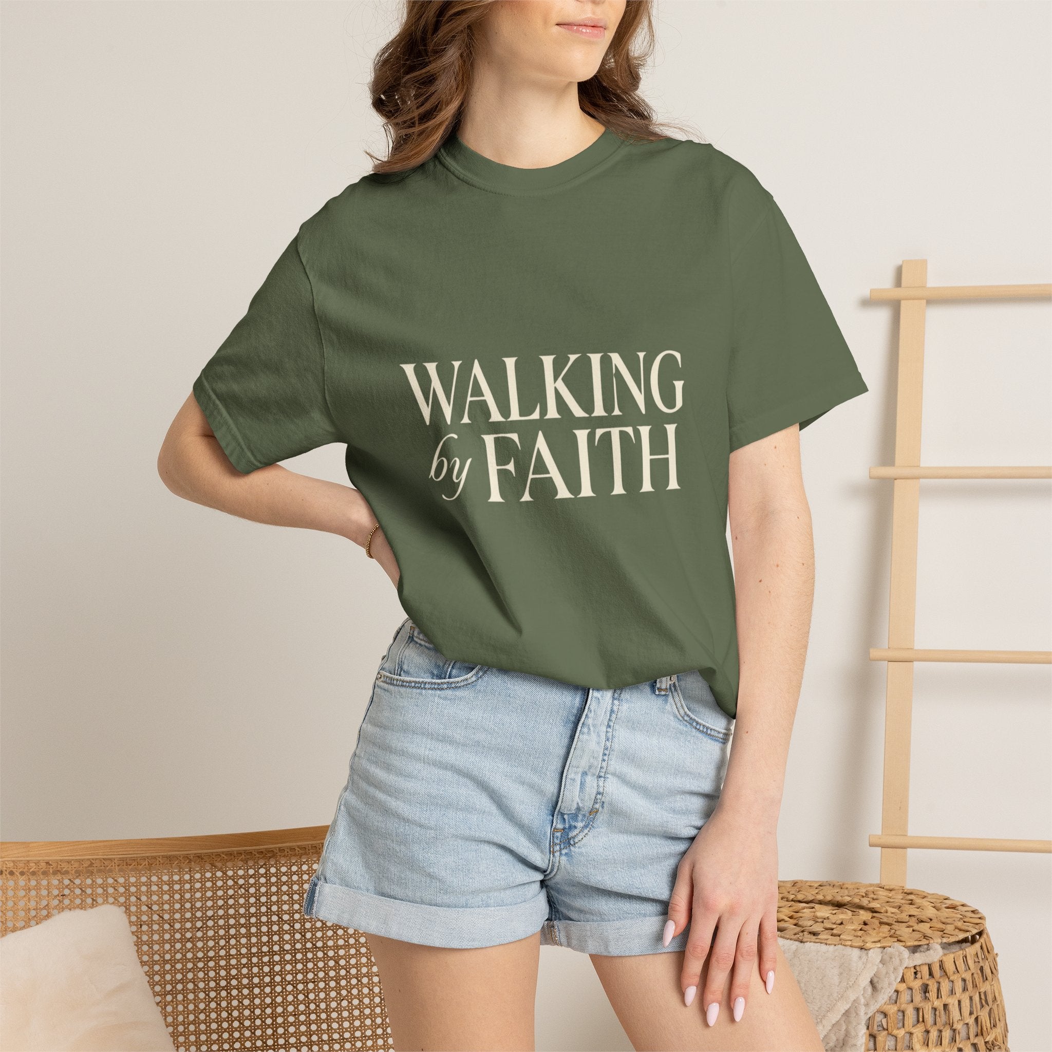 Walking by Faith T-Shirt — Christian Inspirational Tee