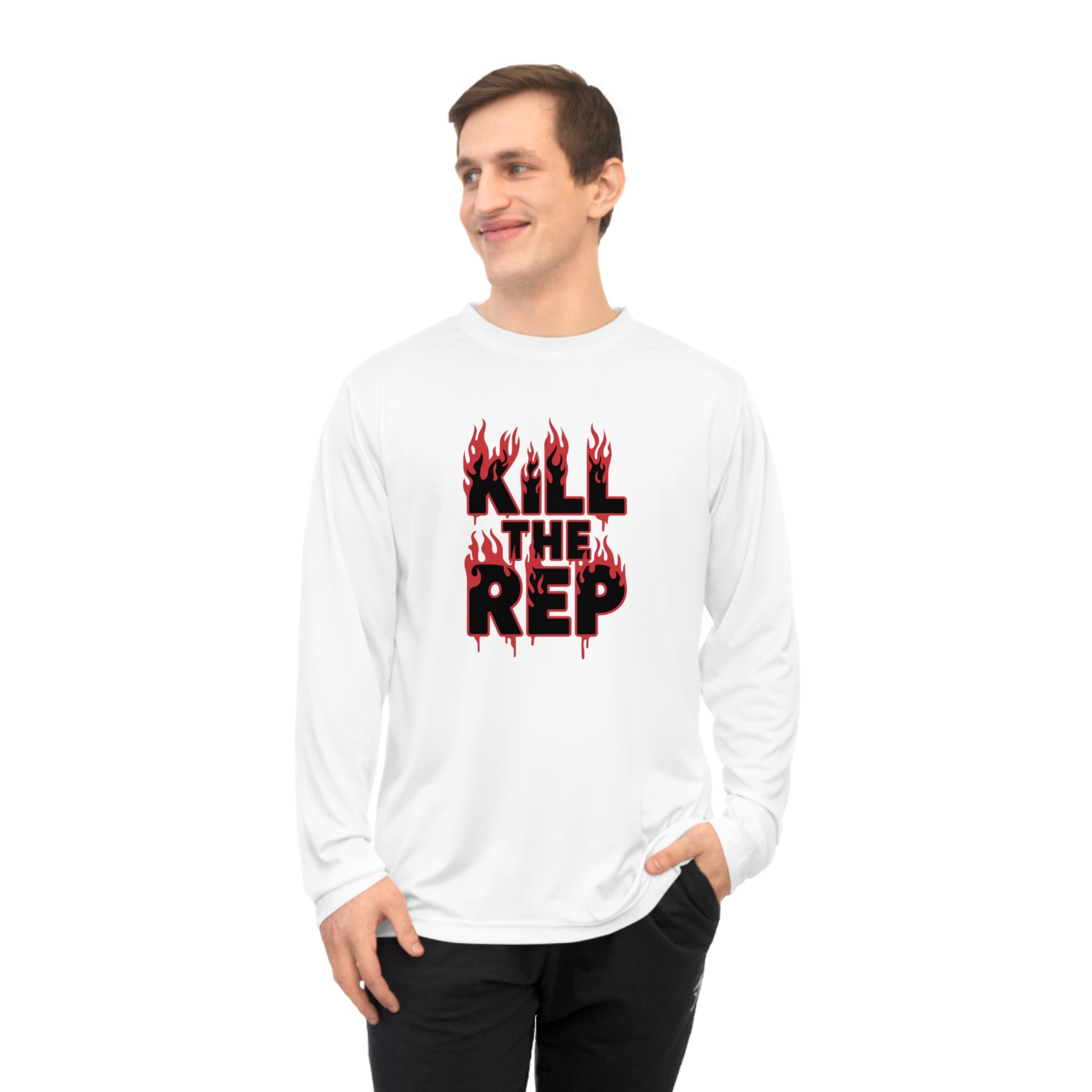 Kill The Rep Flame Graphic Long Sleeve Shirt
