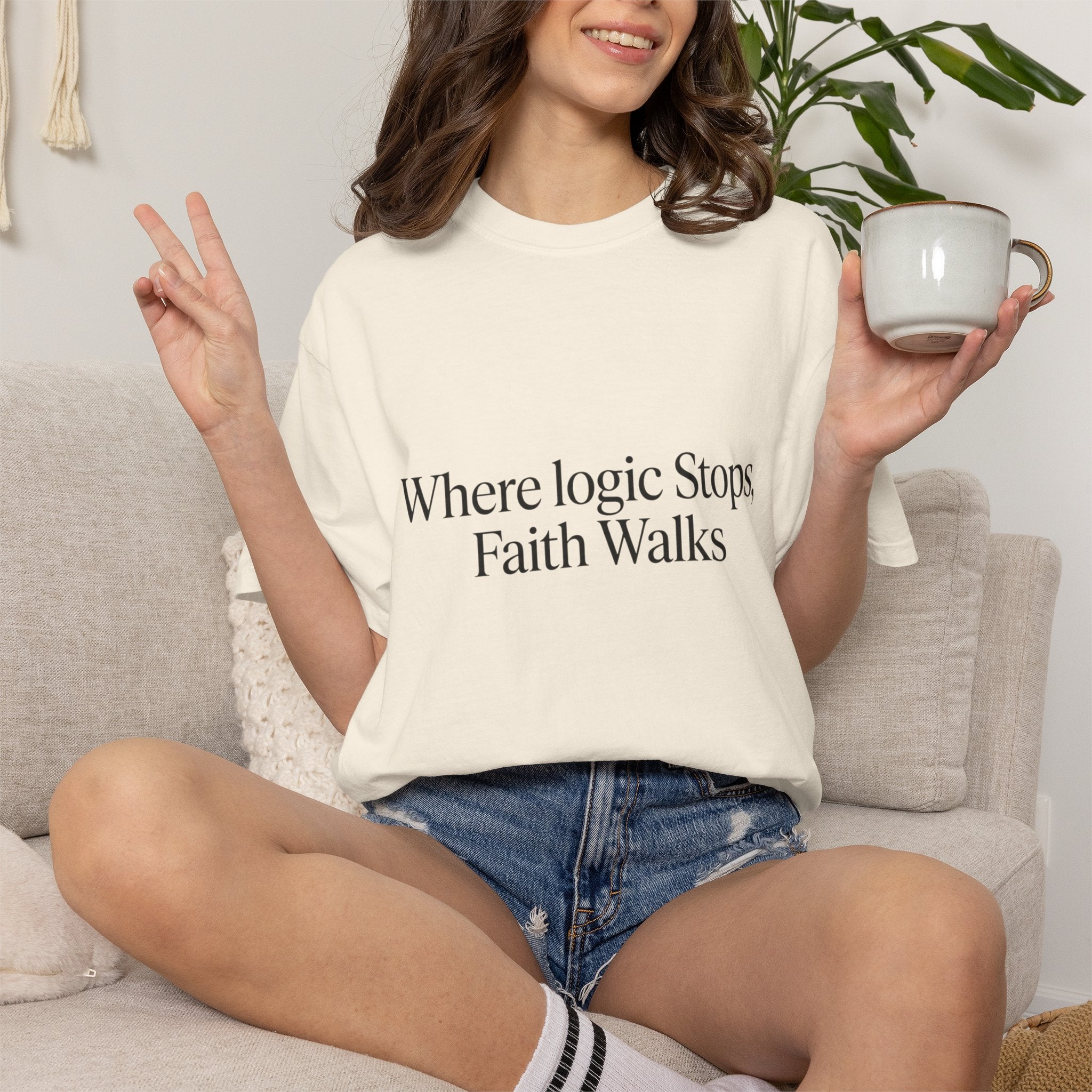 Where Logic Stops, Faith Walks T-Shirt
