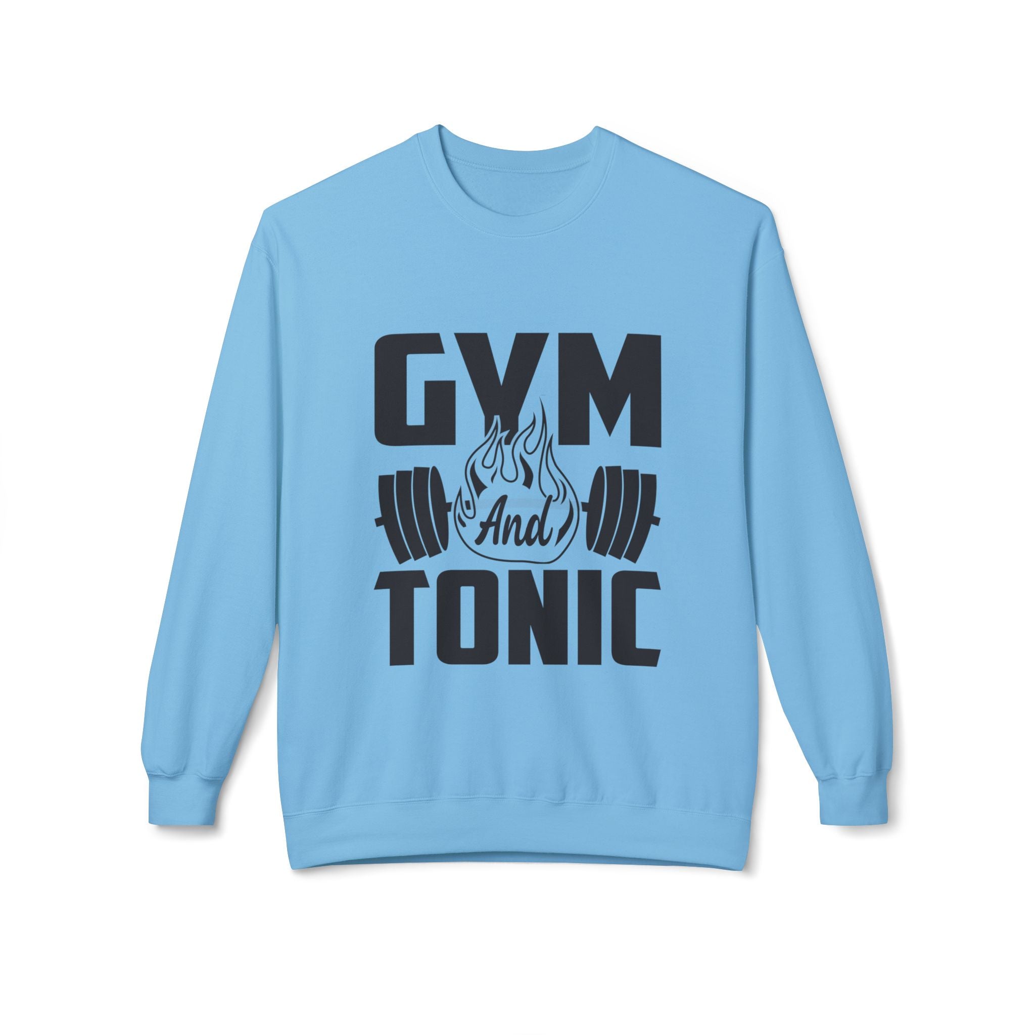 Gym and Tonic Sweatshirt | Fitness Barbell Graphic Crewneck