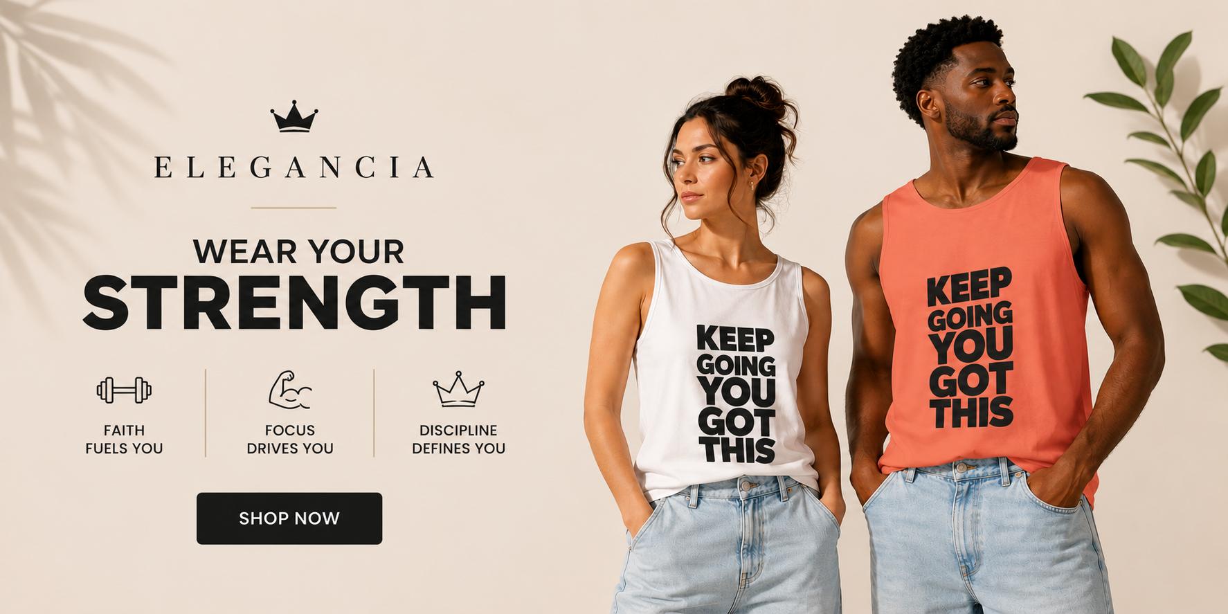 Shop faith-based and motivational apparel collection
